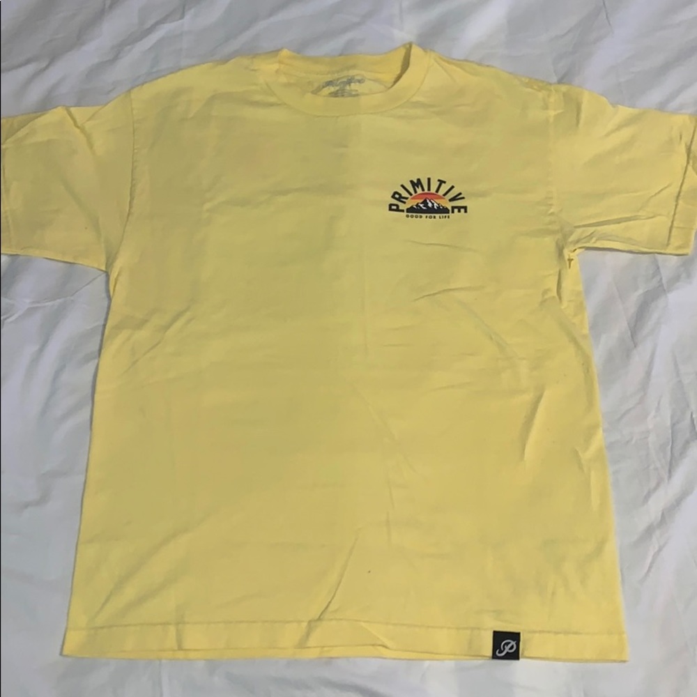 Primitive Yellow Mens T-Shirt Sun Pacsun Size M